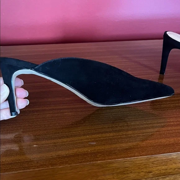 Like new Adrienne Vittadini Black Suede Mules - Picture 3 of 16